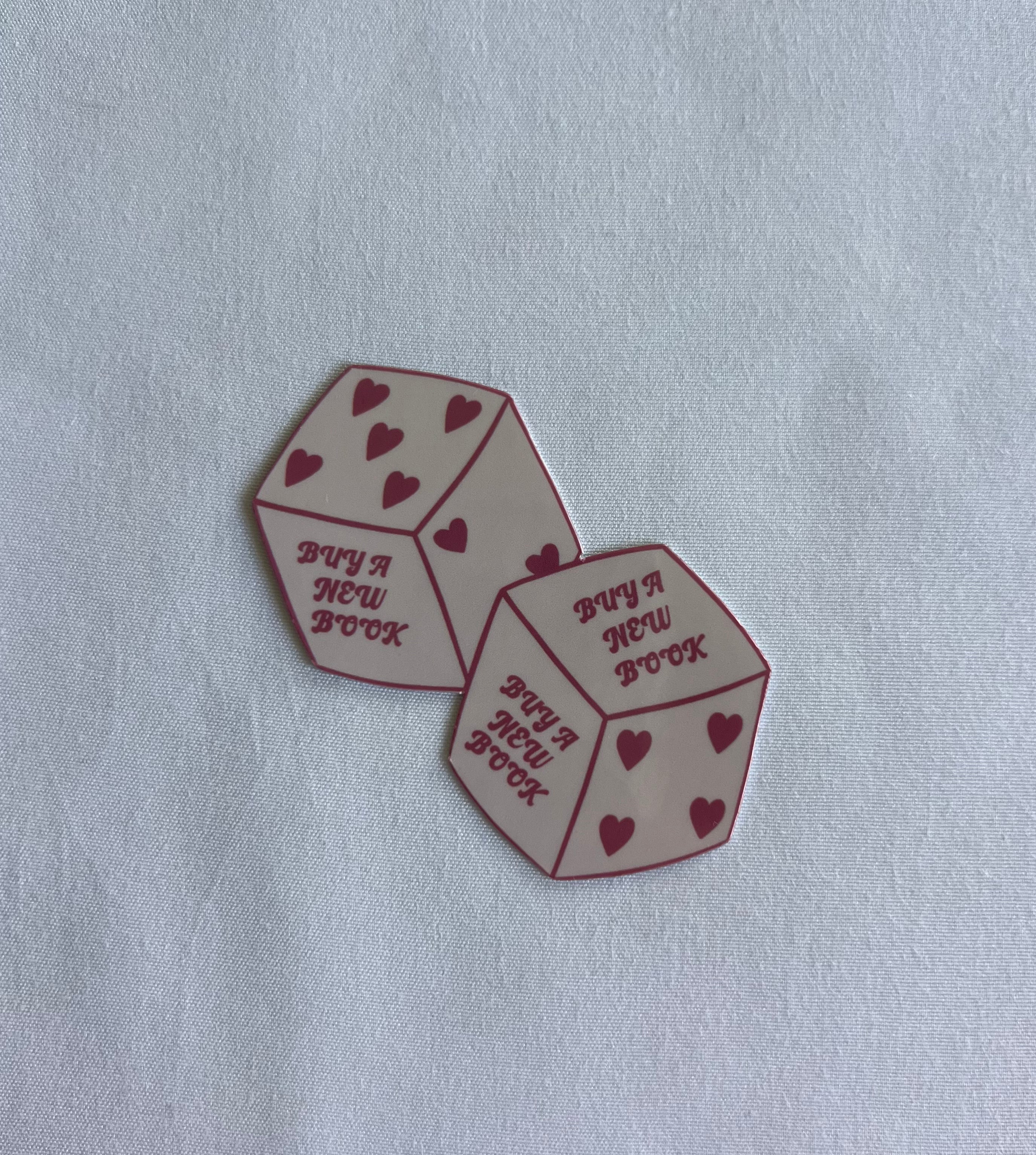 Buy A New Book Dice Sticker