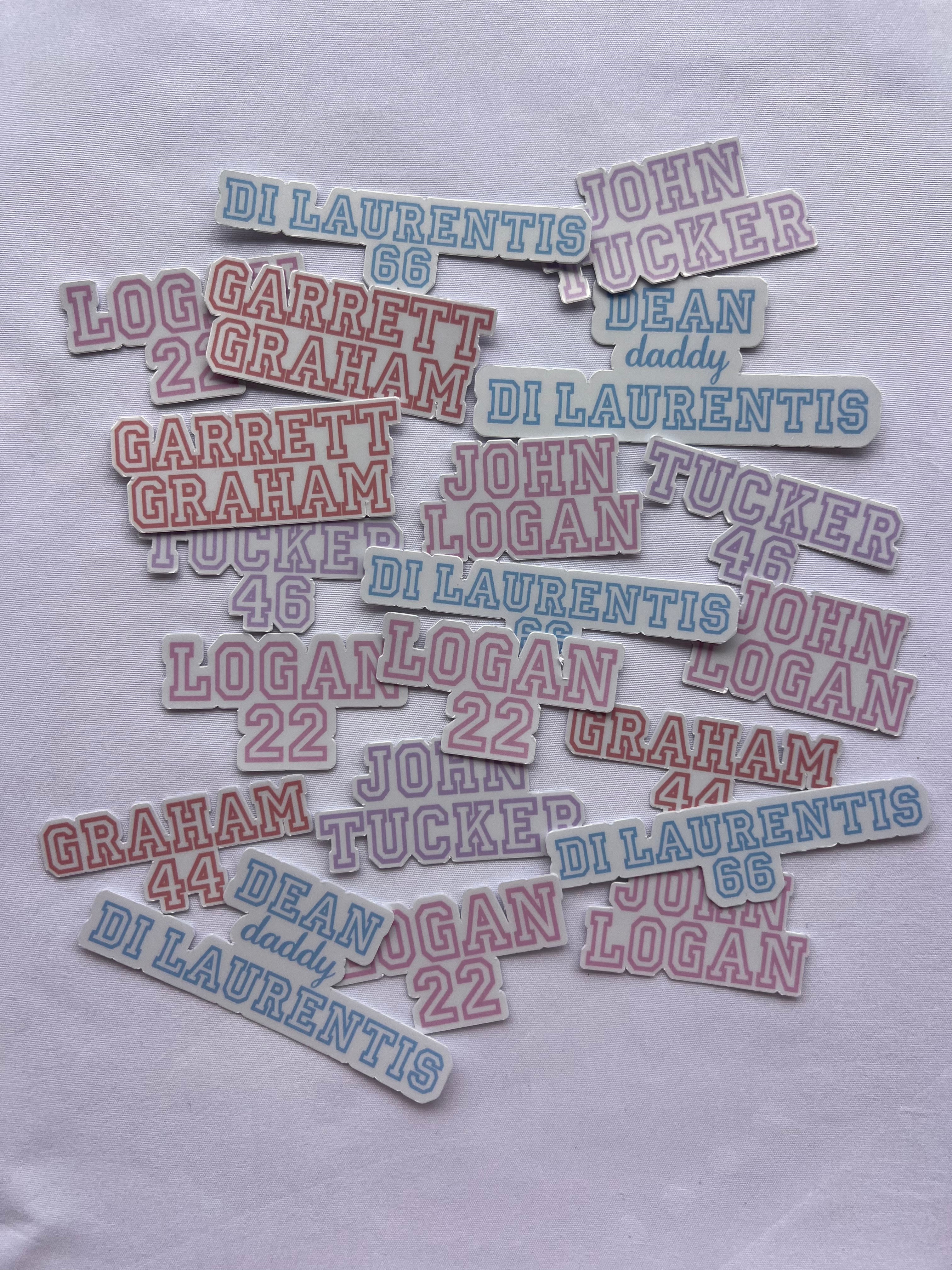 Off Campus Name and Jersey Number Sticker