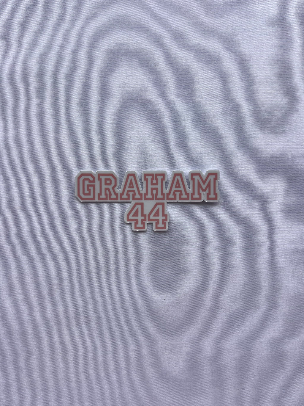 Off Campus Name and Jersey Number Sticker