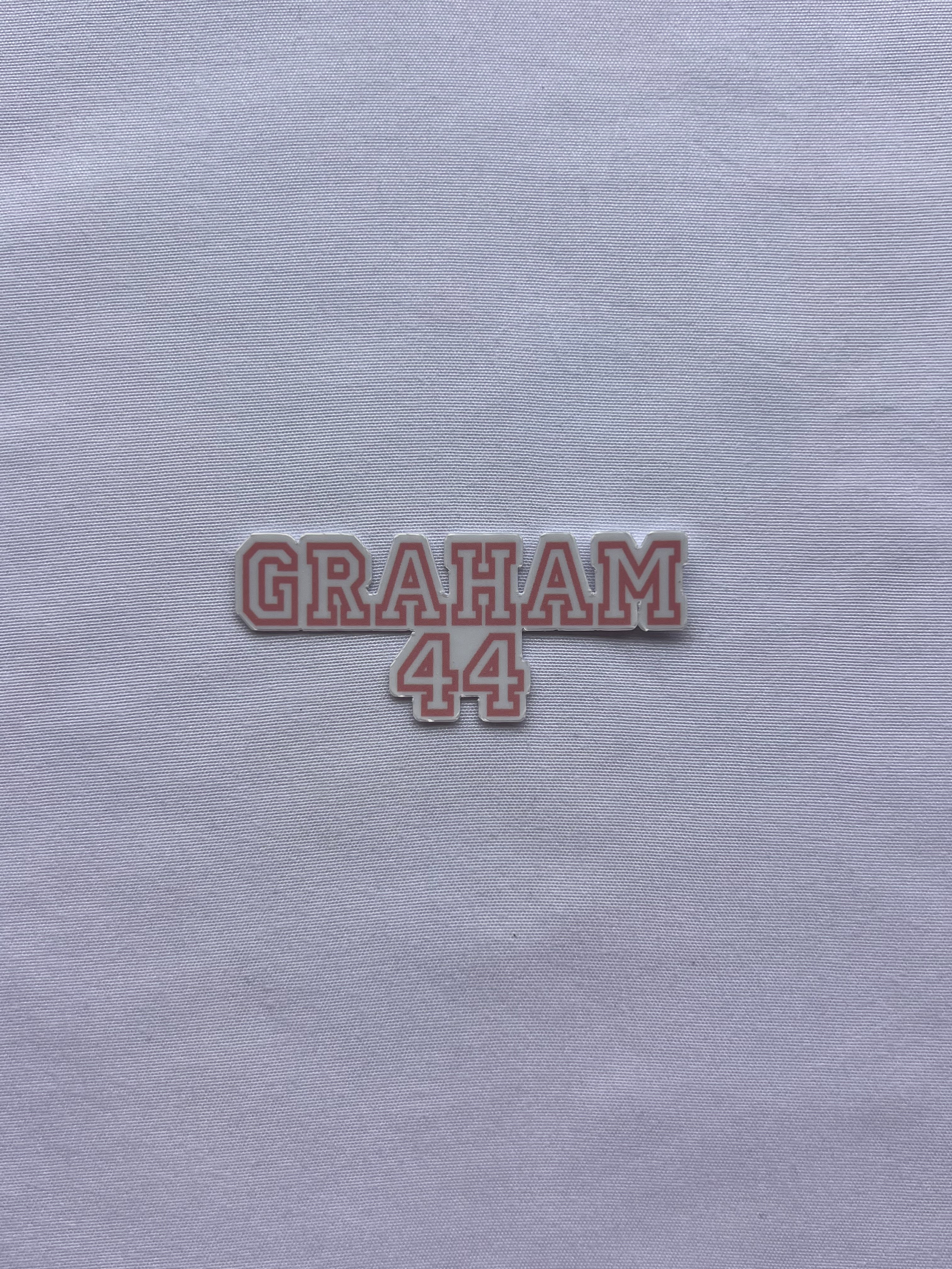 Off Campus Name and Jersey Number Sticker