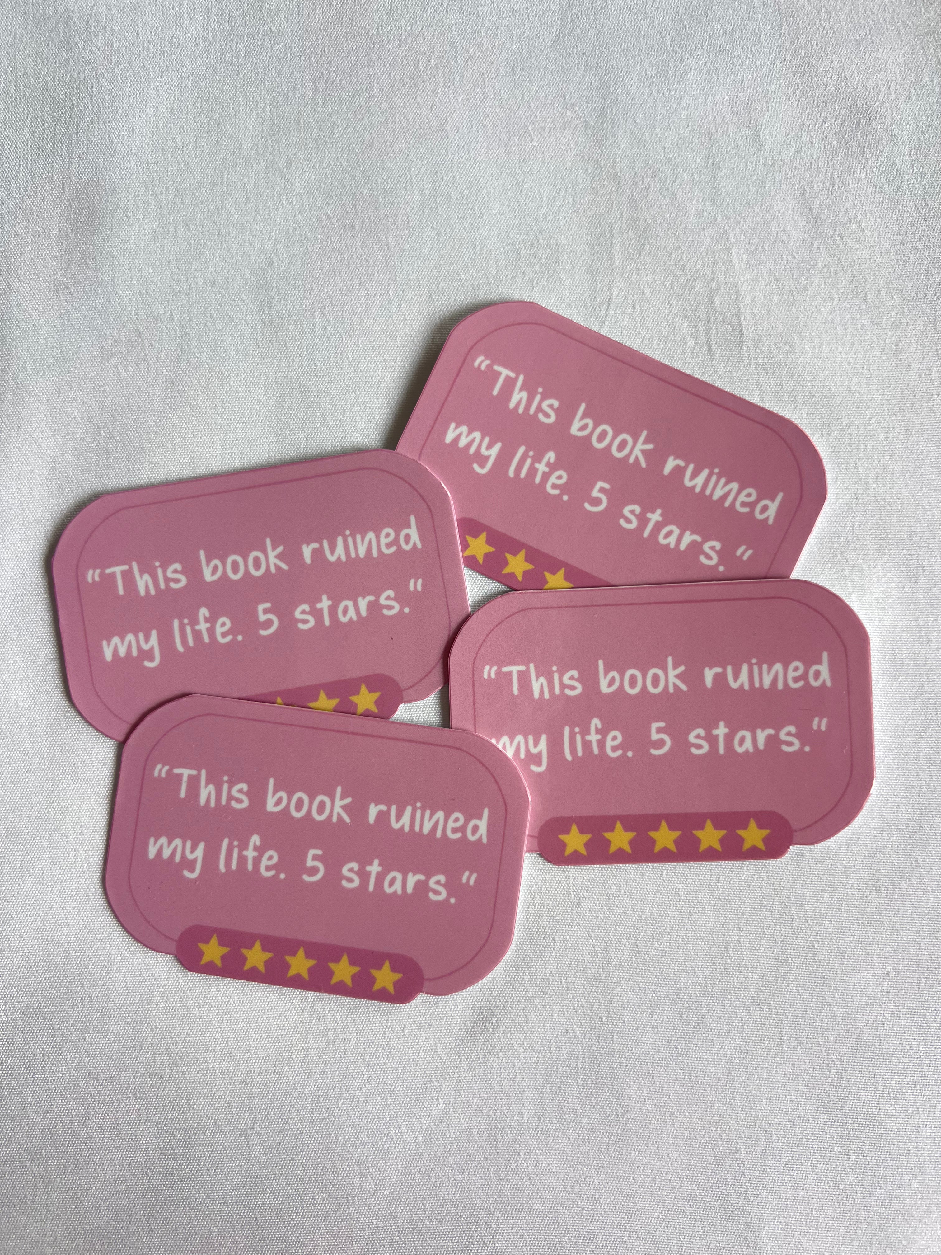 "This Book Ruined My Life" Sticker