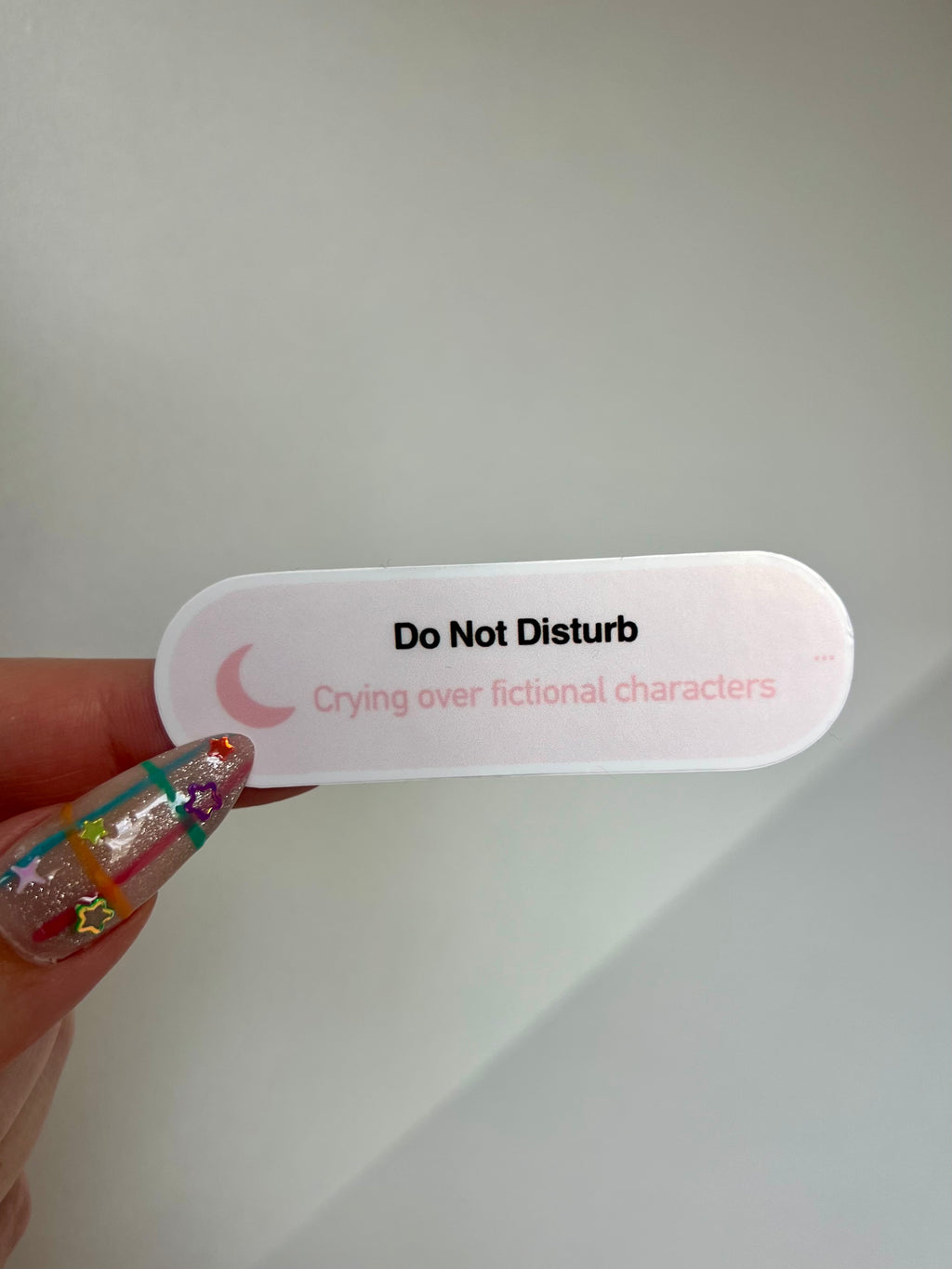 Do Not Disturb, Crying Over Fictional Characters Sticker