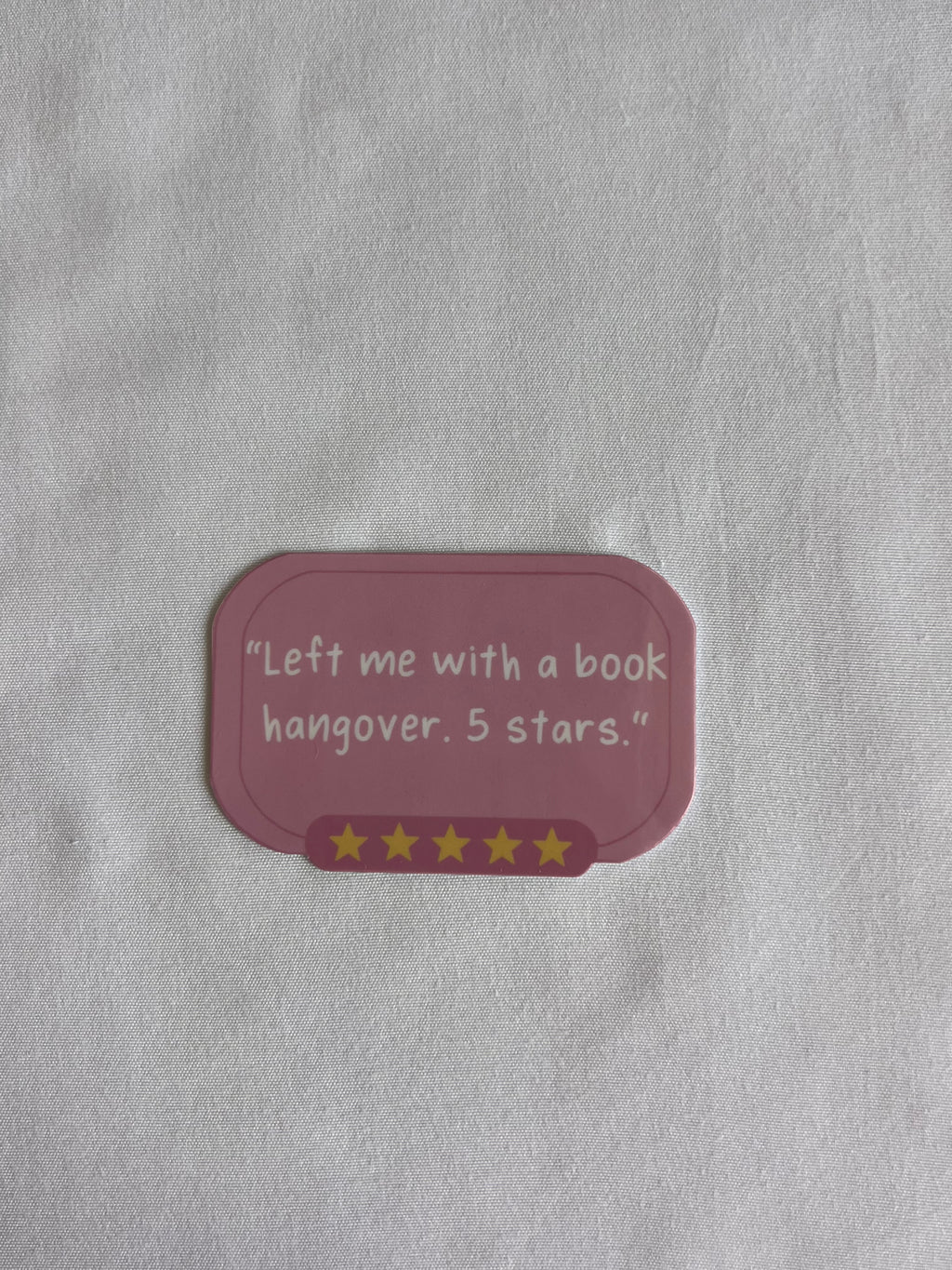 Left Me With A Book Hangover Sticker