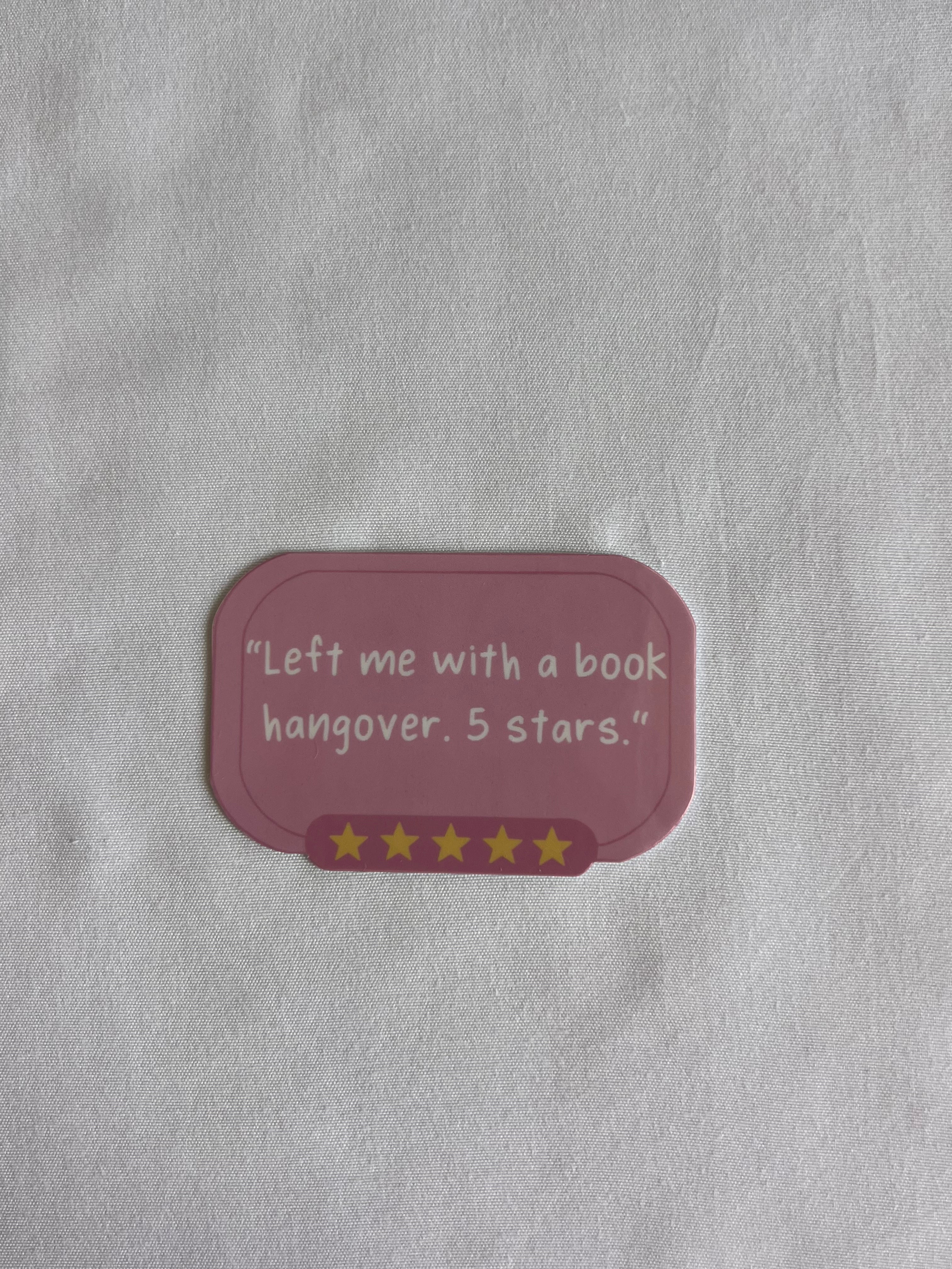 Left Me With A Book Hangover Sticker
