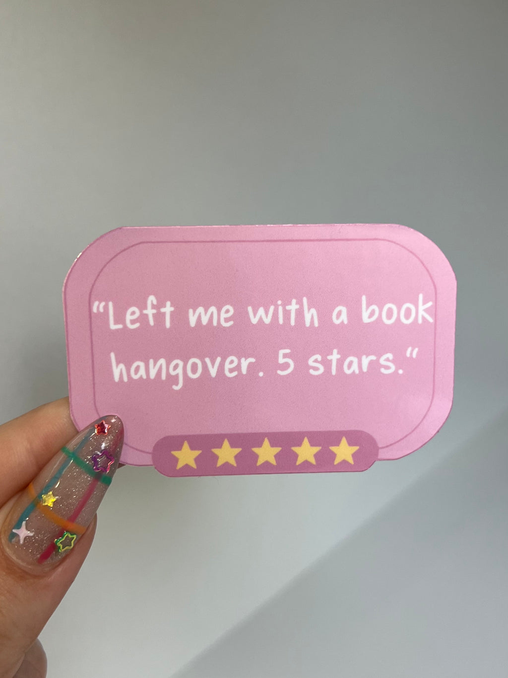 Left Me With A Book Hangover Sticker