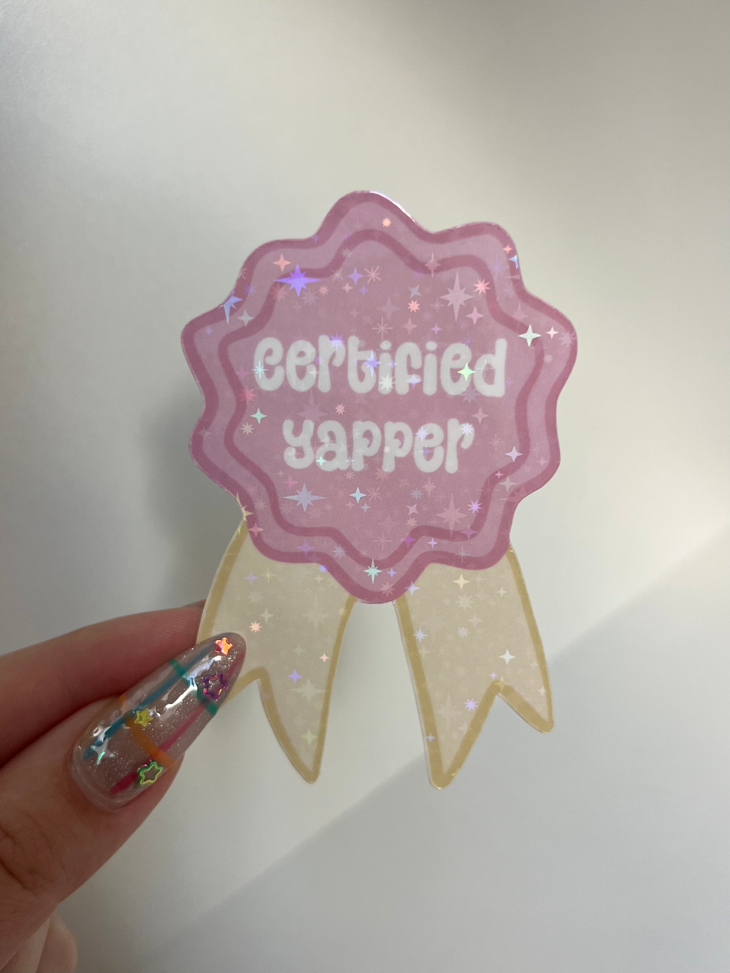 Certified Yapper Badge Sticker