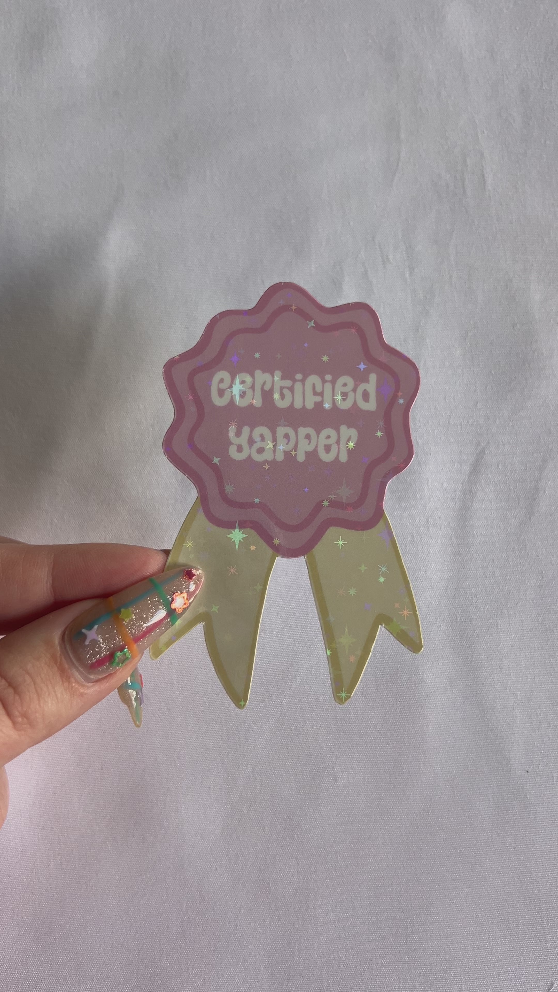 Certified Yapper Badge Sticker