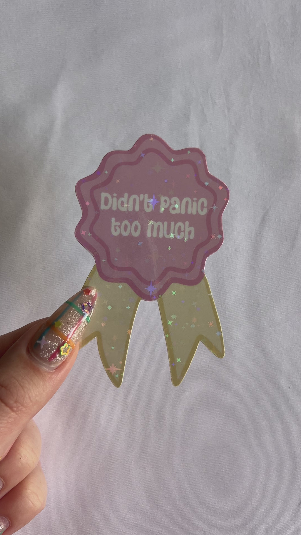 Didn't Panic Too Much Badge Sticker