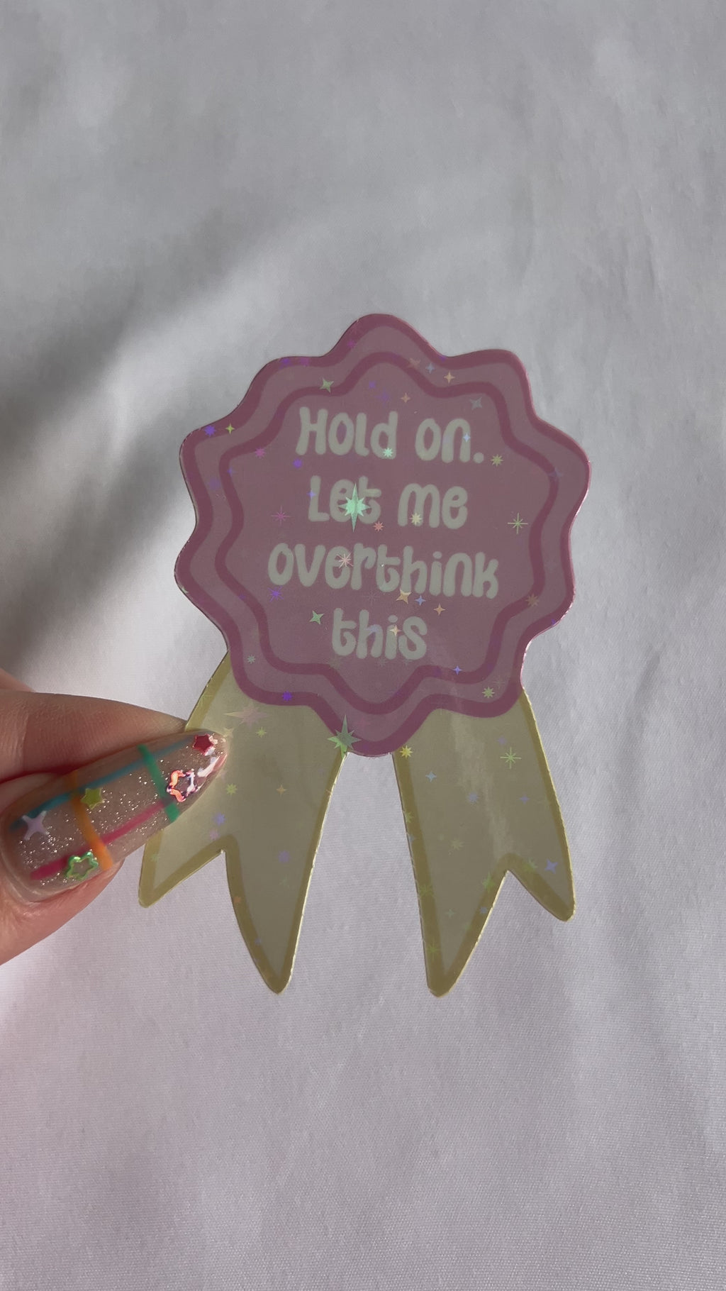 Hold On Let Me Overthink This Badge Sticker